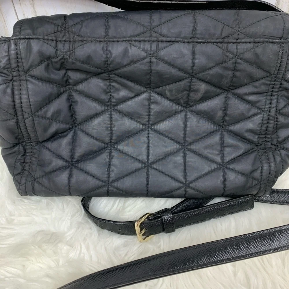 Kate Spade Quilted Flap Purse – Black – Convertible Shoulder/Handbag